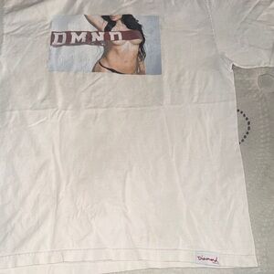 Diamond Supply Co. White Tee with Red DMND Banner Graphic size large